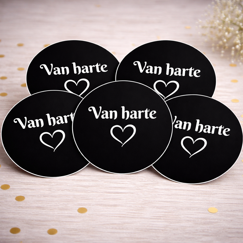 Sticker | van Harte| 10 stuks