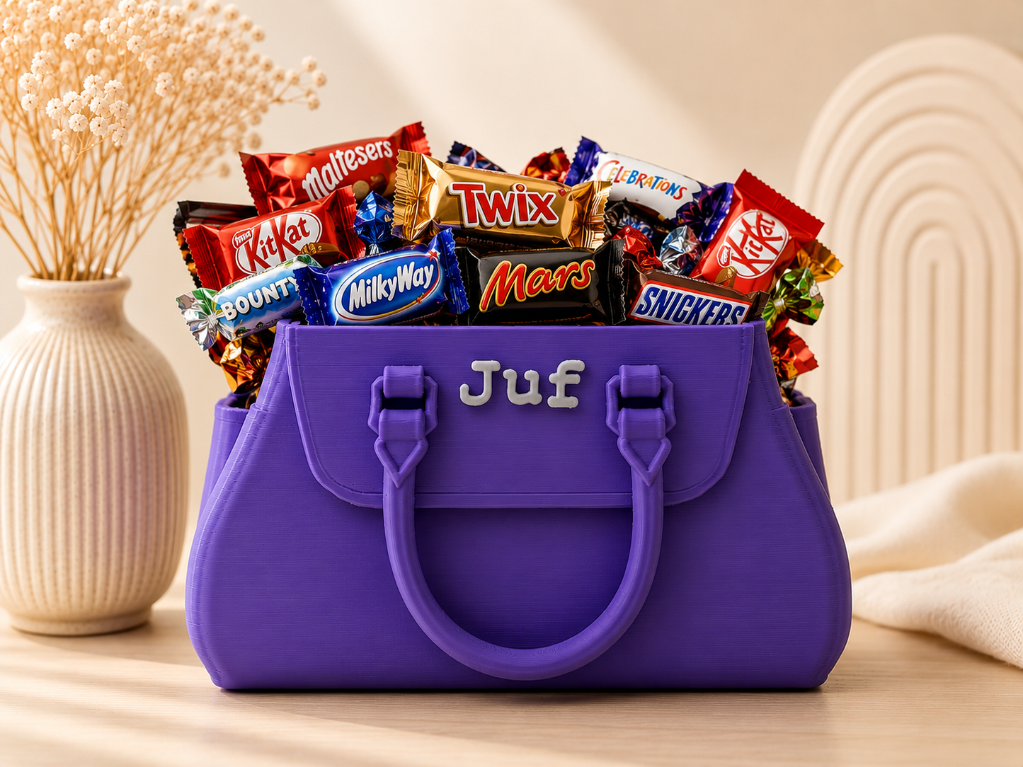 Tasje Juf gevuld met chocolade
