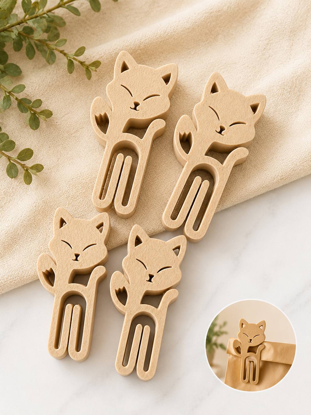 Dieren Clipjes Vos Set van 4