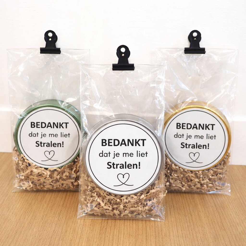 Geurkaars in Blik Bedankt Stralen