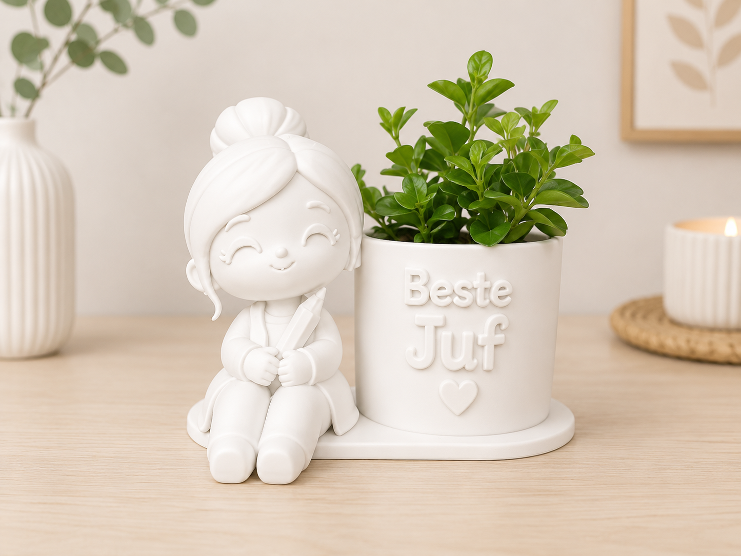 Pennenhouder met Plantjeshouder Juf