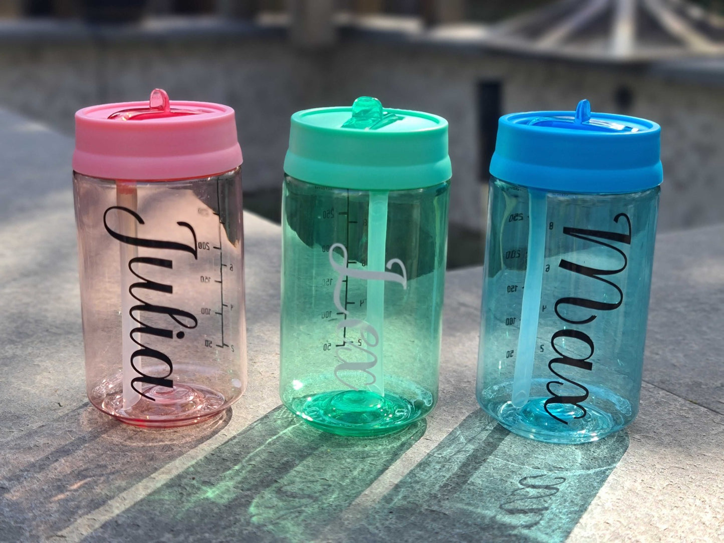 Flesje 300 ml met naam