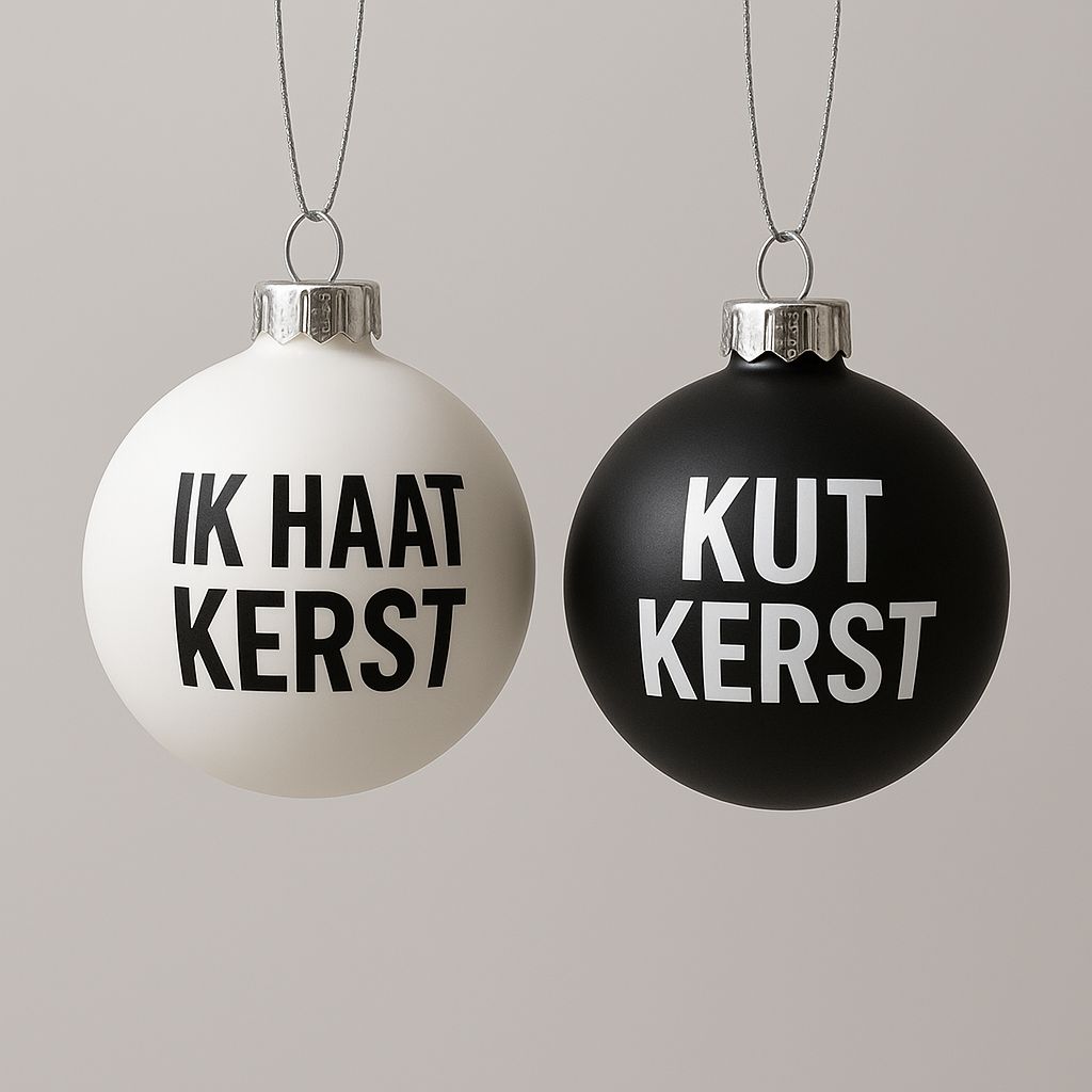 Kerstbal Ik haat Kerst
