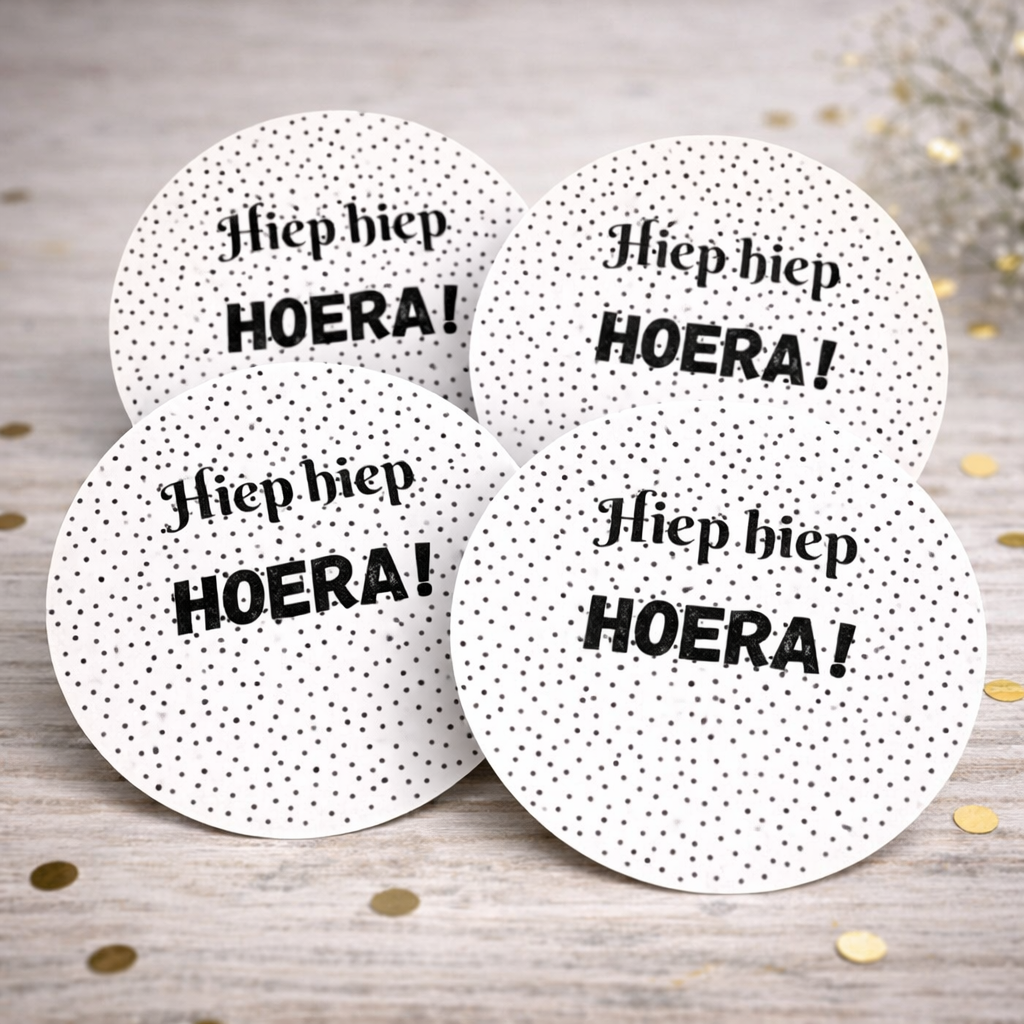 Sticker | Hiep Hiep Hoera | 10 stuks