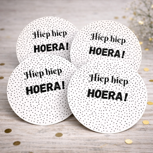 Sticker | Hiep Hiep Hoera | 10 stuks