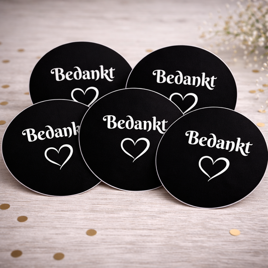 Sticker | Bedankt | 10 stuks