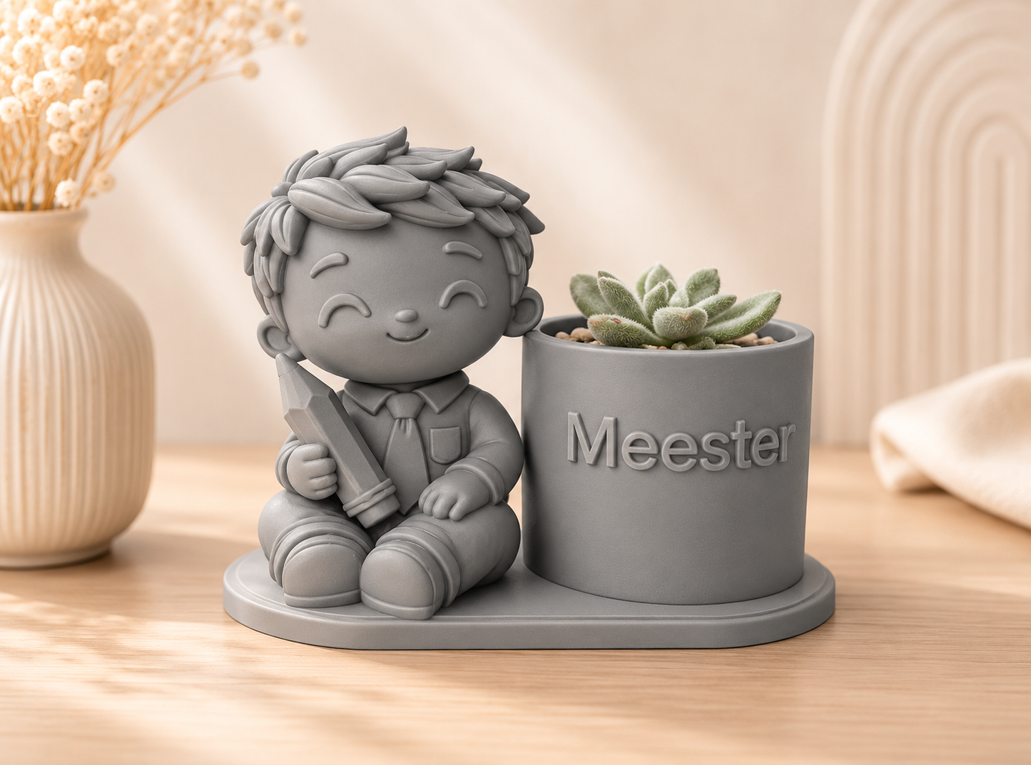 Pennenhouder met Plantjeshouder Meester