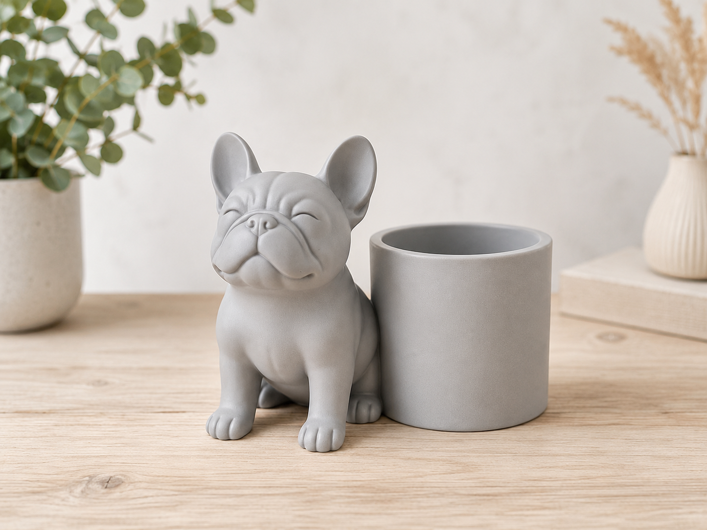 Franse Bulldog bloempot