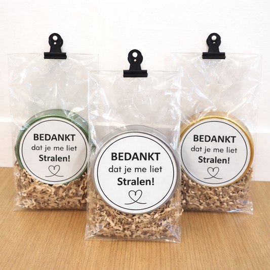 Geurkaars in Blik Bedankt Stralen