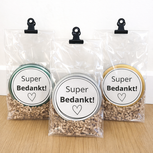 Geurkaars in Blik Bedankt