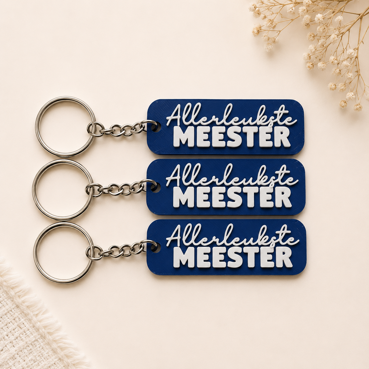 Sleutelhanger Juf & Meester