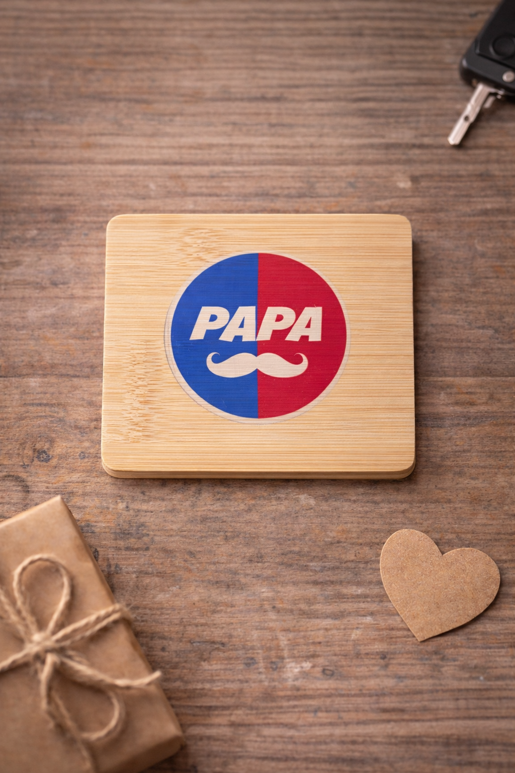 Onderzetter hout Papa