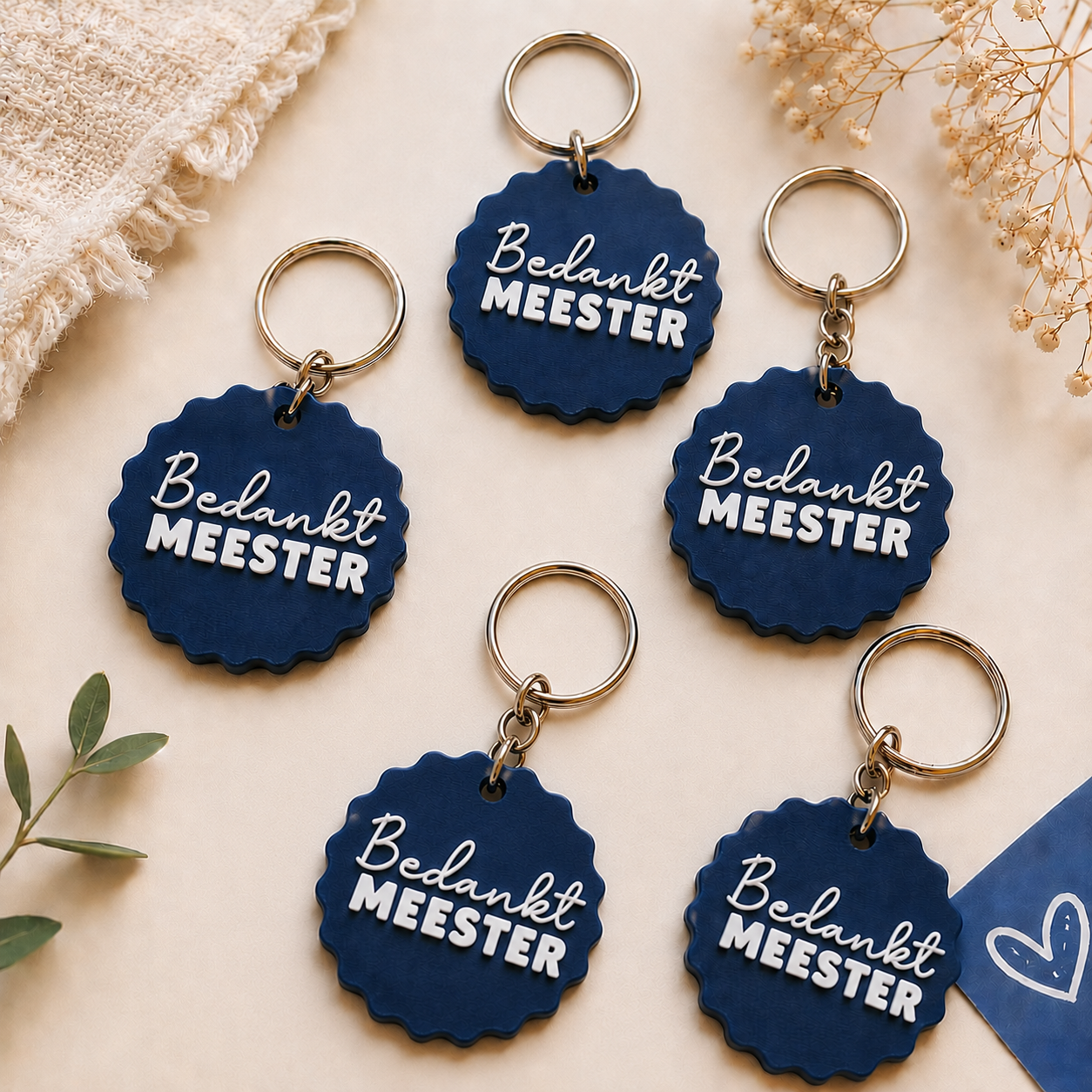 Sleutelhanger Bedankt Juf / Meester