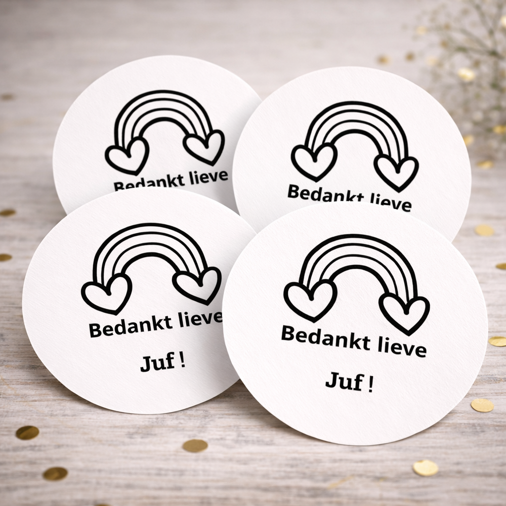 Sticker | Bedankt lieve juf | 10 stuks
