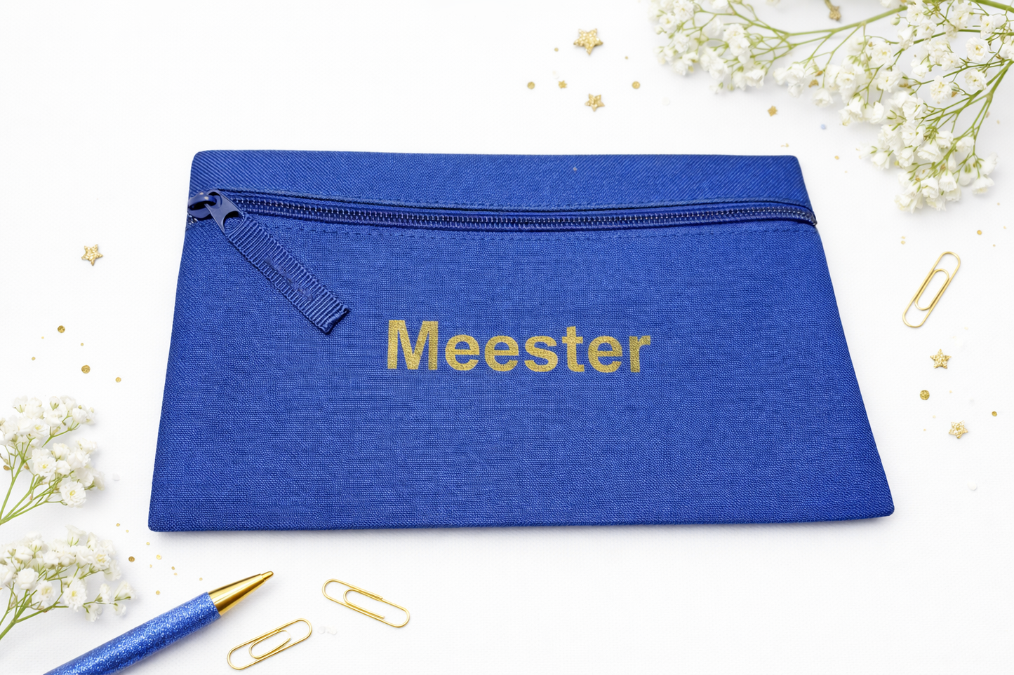 Etui blauw meester