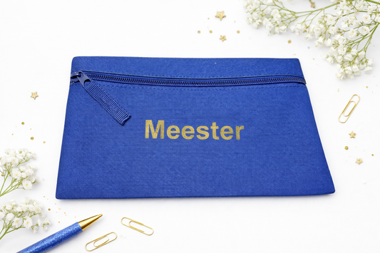 Etui blauw meester