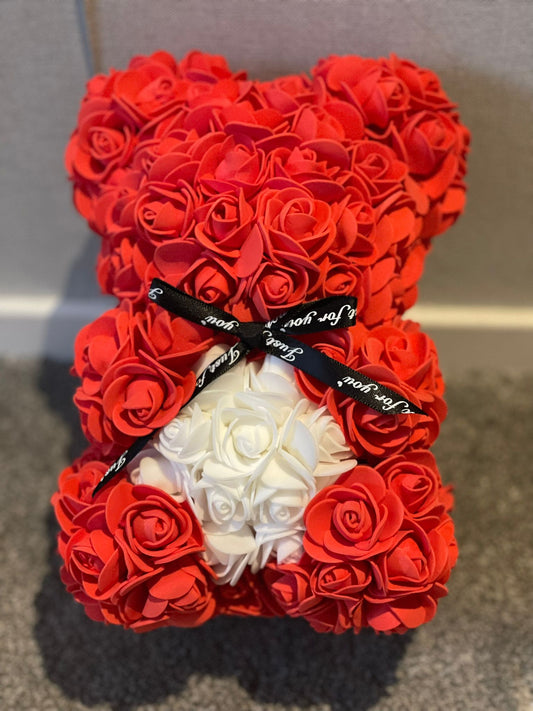 Rosebear Klein rood_wit